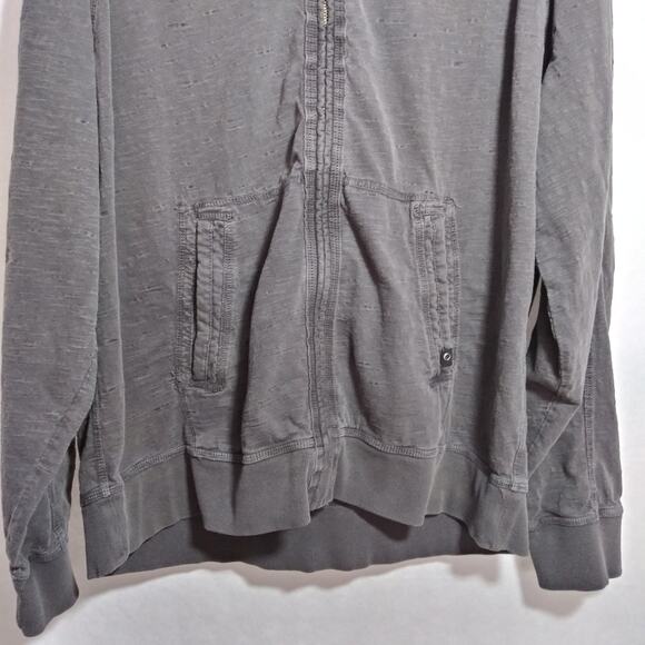 Vintage Y2k Converse All Star Slub Cotton Full Zip Hoodie Grey  Size L - Picture 3 of 10